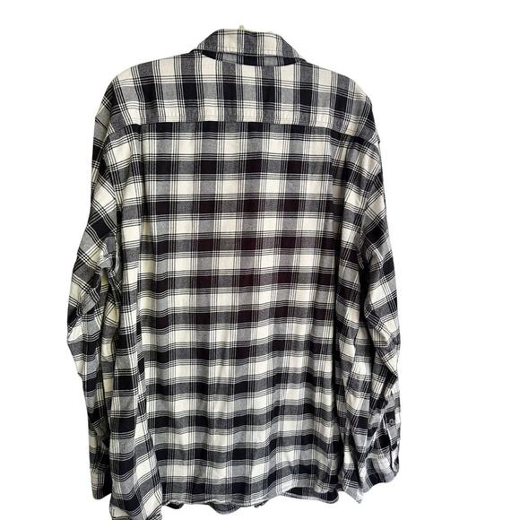 Carhartt Rugged Flex Black and White Long Sleeve Flannel Button Up 2XL - Picture 3 of 7